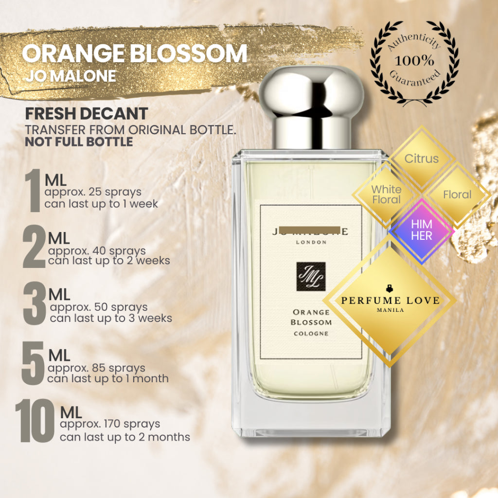 PERFUME DECANT Jo Malone Nectarine Blossom Cologne