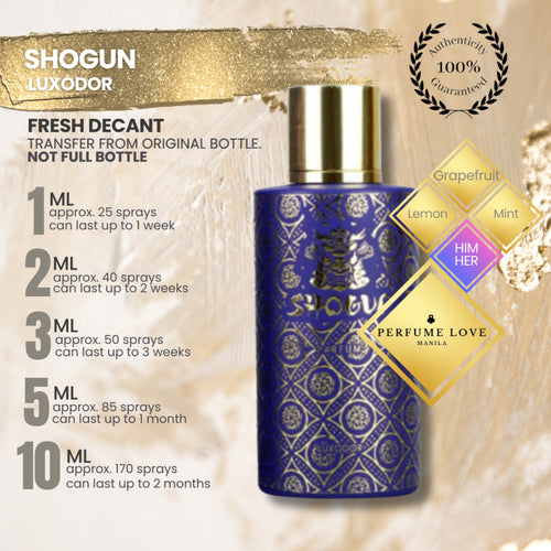 PERFUME DECANT Luxodor Shogun