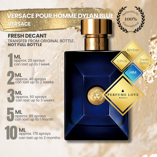 PERFUME DECANT Versace Dylan Blue Pour Homme