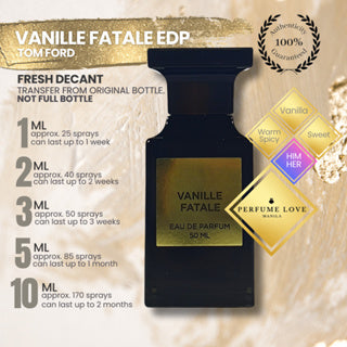 PERFUME DECANT Tom Ford Vanille Fatale Eau de Parfum