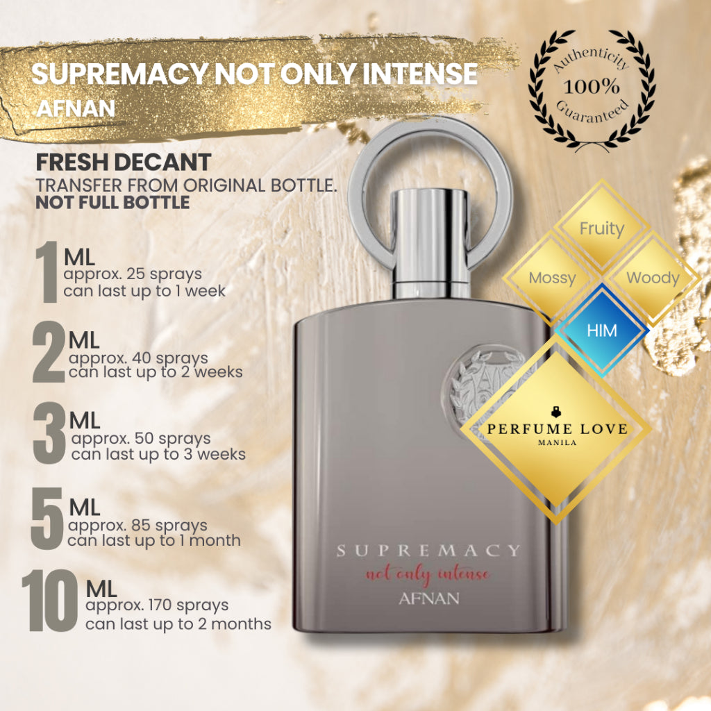 PERFUME DECANT Afnan Supremacy Not Only Intense