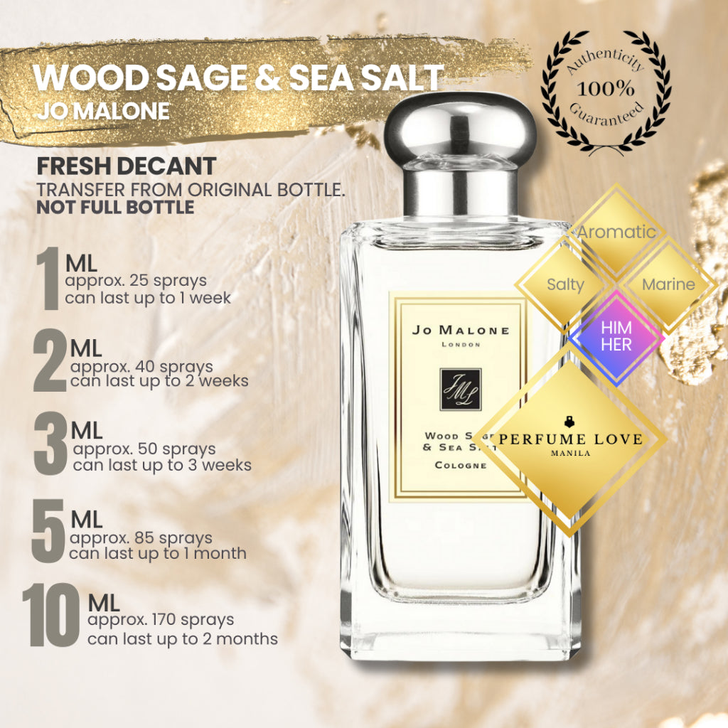 PERFUME DECANT Jo Malone Wood Sage & Sea Salt Cologne