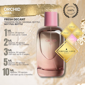 PERFUME DECANT Zara Orchid