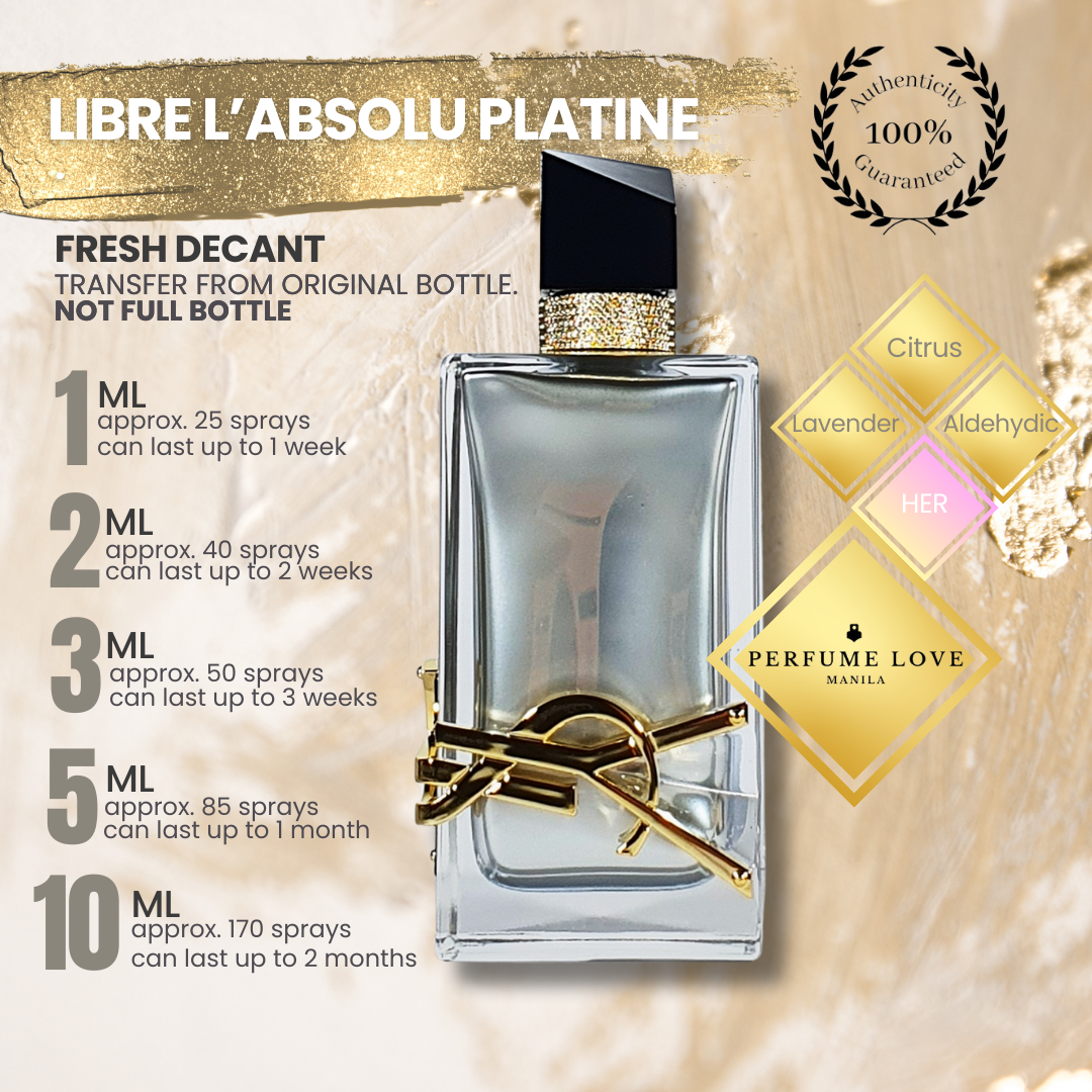 PERFUME DECANT Yves Saint Laurent Libre L'absolu Platine – Perfume