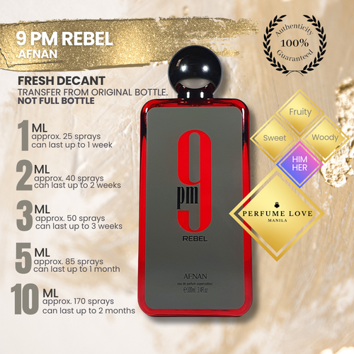 PERFUME DECANT Afnan 9pm Rebel