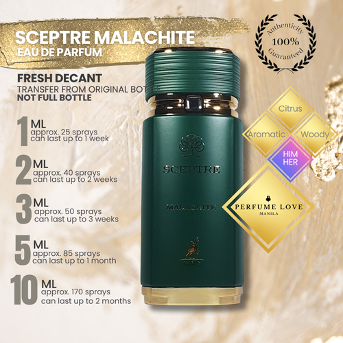PERFUME DECANT Maison Alhambra Sceptre Malachite Eau de Parfum