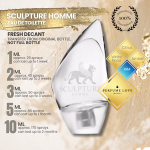 PERFUME DECANT Nikos Parfums Sculpture Homme Eau de Toilette