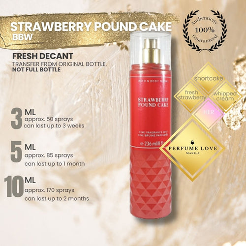 PERFUME DECANT BBW Strawberry Pound Cake Mist