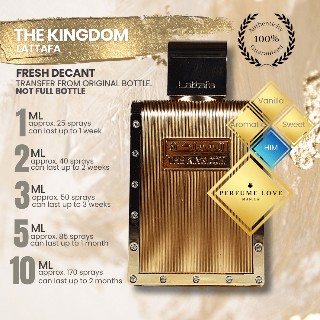 PERFUME DECANT Lattafa The Kingdom Eau de Parfum