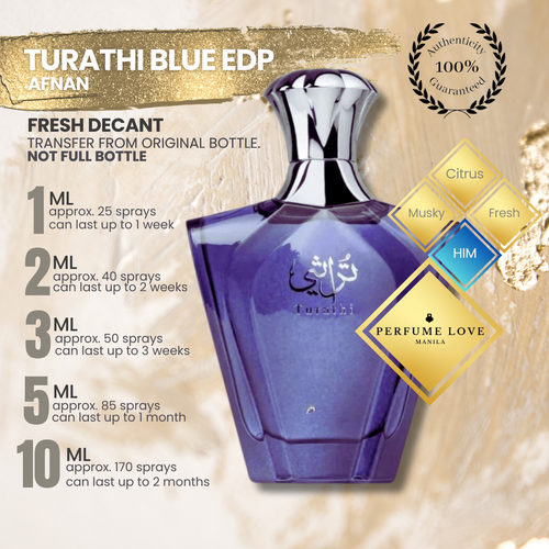 PERFUME DECANT Afnan Turathi Blue