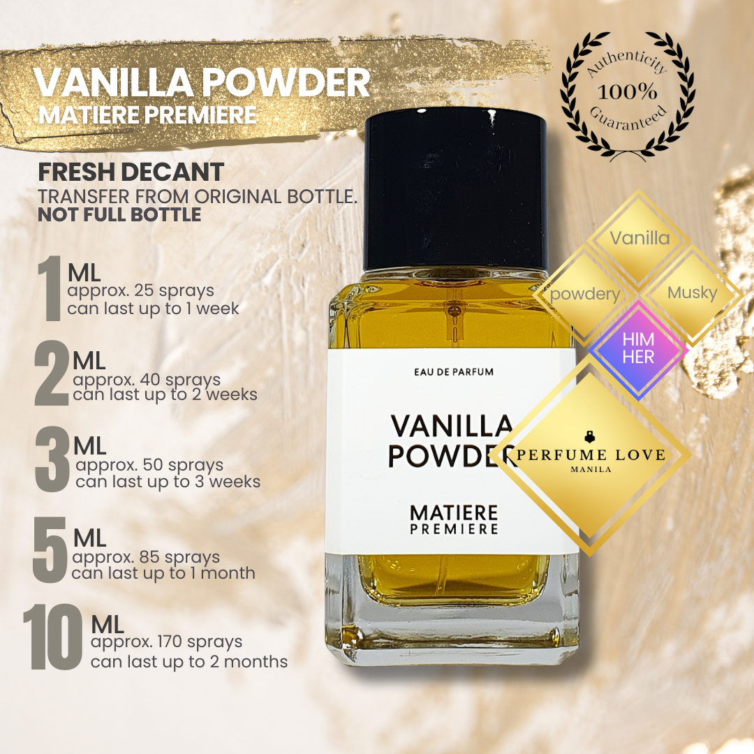 PERFUME DECANT Matiere Premiere Vanilla Powder