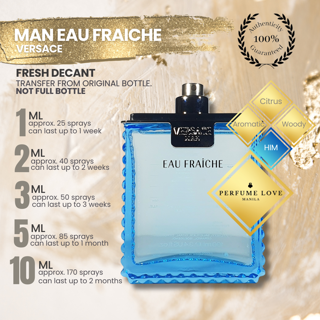 PERFUME DECANT Versace Man Eau Fraiche Eau de Toilette – Perfume Love Manila