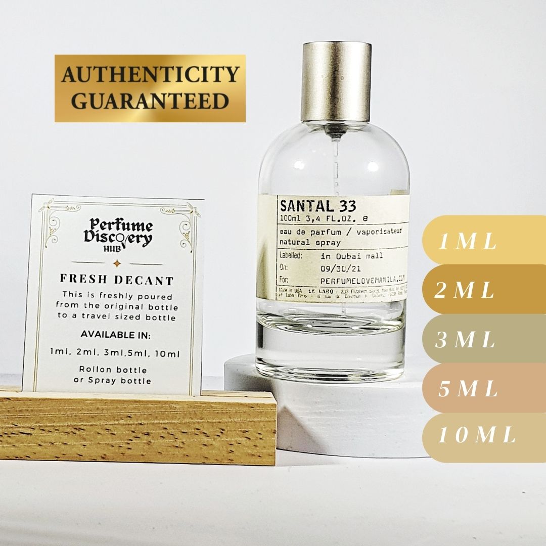 Le Labo Santal 33 eau de parfum perfume decant 1ml 2ml 3ml 5ml 10ml