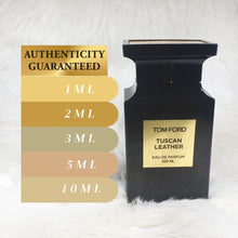 Load image into Gallery viewer, Tom Fòrd Tuscan Leather perfume decant in 1ml 2ml 3ml 5ml 10ml
